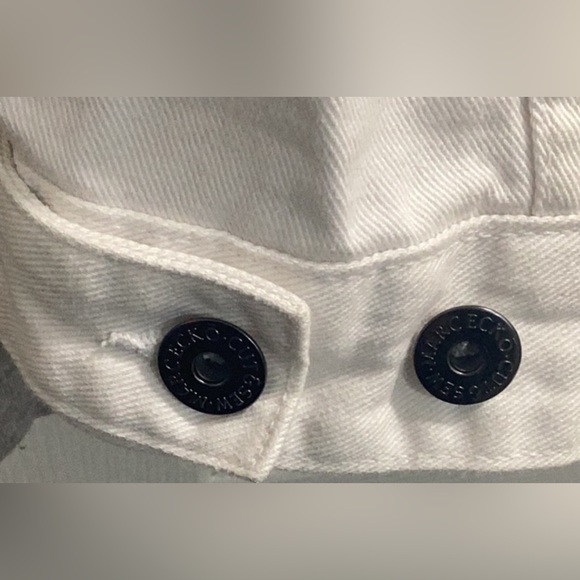 New  Wot MarcEcko Cut & Sew  Denim Hoodie White And Gray Jacket . - Picture 6 of 10